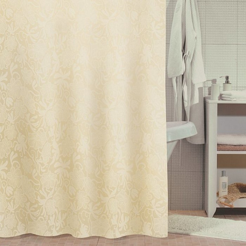 Штора для ванной комнаты, 180*180 см, полиэстер, Beige Miracle, Milardo, 840P180M11