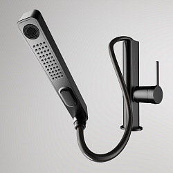 Смеситель для кухни Vincea VKF-22GM, вороненая сталь, , шт