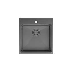 Мойка, нерж. сталь, графит, 490*510, Haze, IDDIS, HAZ49GMi77