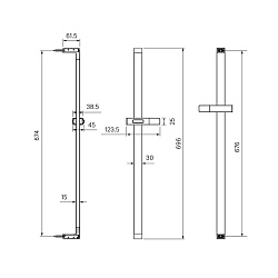 Стойка для душа, Slide, хром, IDDIS, SLI70CLi17