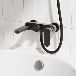 Смеситель для ванны Pragma Olako, матовый черный, OLK3.BFBS.020