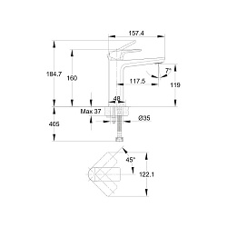 Вывод Комплект для ванной 3 в 1: смеситель для раковины и ванны NATURE и душевой гарнитур VIBE