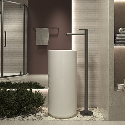 Смеситель для раковины напольный Rim VFBF-2R1GM, однорычажный, вороненая сталь, , шт