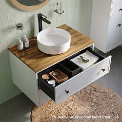 Тумба подвесная, под столешницу 80 см, белый матовый, Torr, IDDIS, TOR80WBi95