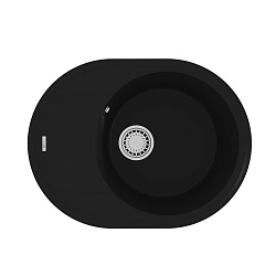 LACHA 620 Мойка кухонная из кварцгранита цвет: антрацит  комплектация: крепеж, сливная арматура с пе