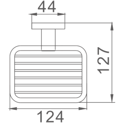 Мыльница металлическая, хром HB8602-1