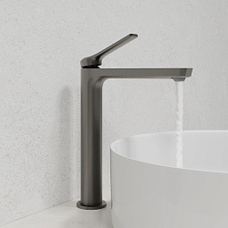 Смеситель для настольного умывальника, матовый графит, Parker, IDDIS, PARGM01i01