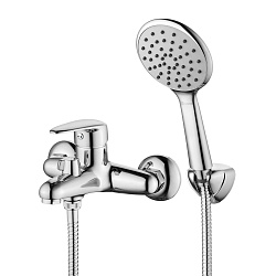 Смеситель для ванны с коротким изливом, поворотный переключатель, латунь/хромLM3314C