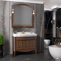 Зеркало Opadiris Лоренцо 100, цвет светлый орех, с выключателем, вар. 2