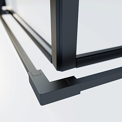 Душевой уголок Soft 2 VSS-3SO2900CLB, 900*900, черный, стекло прозрачное , , шт