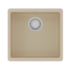 SINARA 440-U Мойка кухонная из кварцгранита цвет: бежевый комплектация: крепеж, сливная арматура с п
