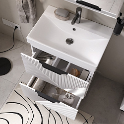 Тумба напольная Geometry 60.2Y белый (9696-60v)