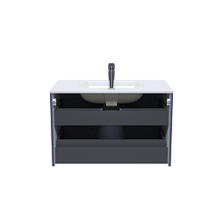 Тумба с умывальником, подвесная, 80 см, темно-серый, Edifice, IDDIS, подходит умыв. 0108000i28
