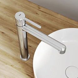 Cмеситель для настольного умывальника, хром, Aiger, IDDIS, AIGSB01i01