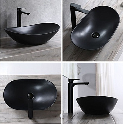 Раковина Velvex черная  7811AMB