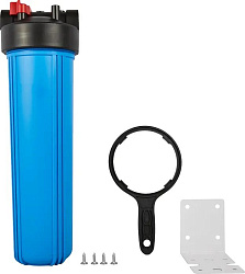 Магистральный фильтр FH20 Big Blue 1" UN  + ключ (Синий непрозрачный корпус магистрального фильтра, 