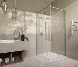 Душевой уголок Slim-N VSS-4SN900CLBN, 900*900, брашированный никель, стекло прозрачное, , шт