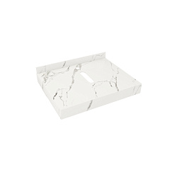 Corpa Nera Grossi/Гросси столешница 60 под раковину керамогранит, белый мрамор