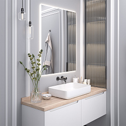 Зеркало/LED-подсветка (80см*100см) сенсор.выключатель Sirius/AQUA DE MARCO