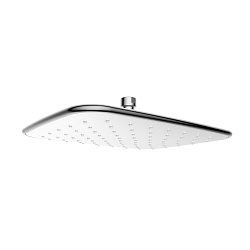 Лейка душевая верхняя, прямоугольная, 26х20см, пластик/хром/белый, блистер