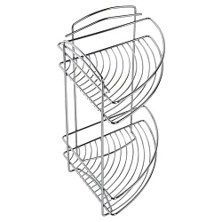 Полка двухъярусная угловая, проволока стальная, 09, Milardo, 209WC20M44
