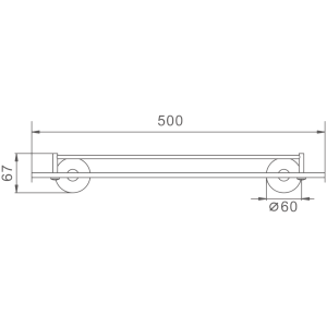 Полка стеклянная 1- ярус, нержавеющая сталь HB8307