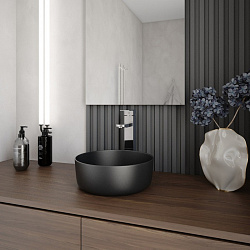 Corpa Nera Bosso/Боссо раковина  накладная D31, черный матовый