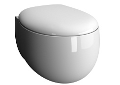 Memoria Подвесной безободковый унитаз 55 см, белый, (сиденье отдельно 106-003R009)