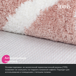 Коврик для ванной комнаты, 50x80, микрофибра, розовый, IDDIS, BPQS01Mi12