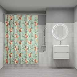 Штора для ванной, 200x180 см, Полиэстер, IDDIS, BA04P18i11