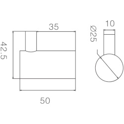 Крючок, хром HB8405-1