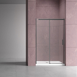 Душевая дверь Dice VDS-4D150CLGM, 1500, вороненая сталь, стекло прозрачное, , шт