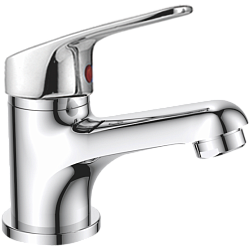 Смеситель для раковины, латунь, хром HB1016