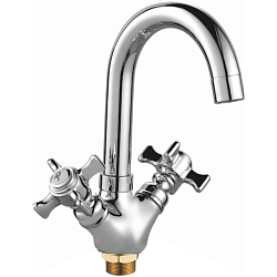 Смеситель для раковины, латунь, хром HB4524