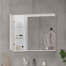 Зеркало-шкаф Lake 80 левое (белый)