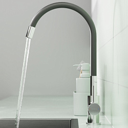 Смеситель для кухни с гибким изливом Pragma Oklem, хром, OKL7.C1JS.022