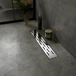 Corpa Nera Grossi/Гросси душевой трап 40 см с гидрозатвором, решетка из нержавеющей стали