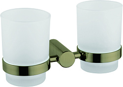 Держатель стакана , двойной, матовое стекло, бронза HB8408-4