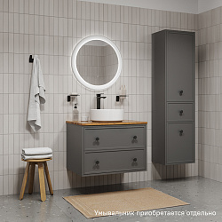 Тумба подвесная, со столешницей, 70 см, темно-серый, Torr, IDDIS, TOR70DBi95K