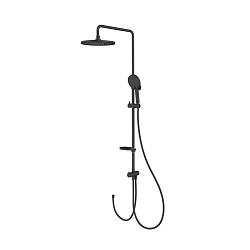 Душевой гарнитур с тропической лейкой, черный матовый, Ideal Spa, Milardo, ILSBL3FM76