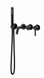 Смеситель для ванны Villa VTFW-1VL1MB, встраиваемый, черный, , шт