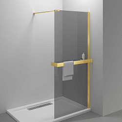 Душевая перегородка Walk-In HR VSW-4HR800CGG, 800*2000, брашированное золото, стекло тонированное, ,