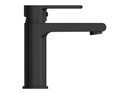 Смеситель для раковины BRASKO BLACK однорычажный, черный клик клак