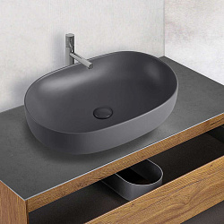 Раковина керамическая Vincea VBS-113MA, 600*400*135, накладная, цвет антрацит матовый, , , шт
