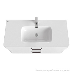 Тумба подвесная, белая, 100 см, Brick, IDDIS, BRI10W1i95. Подходит умывальник: 0101000i28