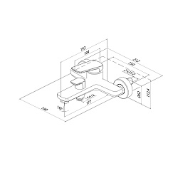 Смеситель для ванны, глянцевый хром, Ever, IDDIS, EVESB00i02WA