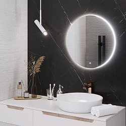 Зеркало/LED-подсветка/круглое (55см)/сенсор.выключатель Milan/AQUA DE MARCO