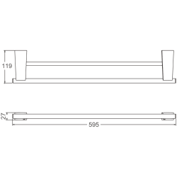 Держатель для полотенец, оружейная сталь B91209