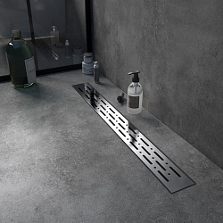 Corpa Nera Grossi/Гросси душевой трап 60 см с гидрозатвором, решетка из нержавеющей стали