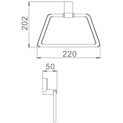 Держатель для полотенец , хром HB8804
